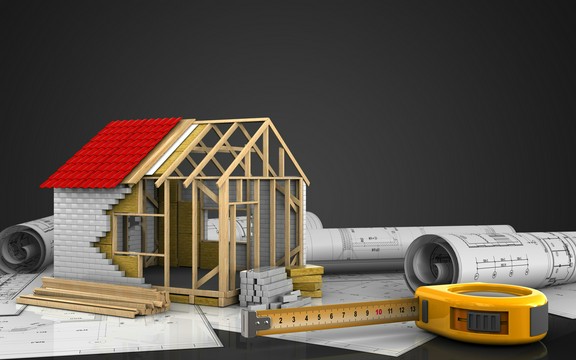 model domu w trakcie budowy